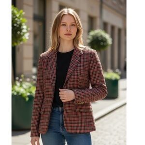 J. Crew Red Schoolboy Blazer, Size 8